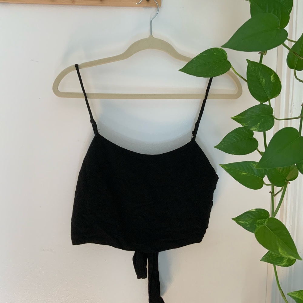 Black Tie-Back Brandy Melville Top